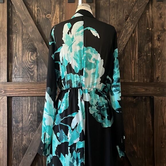 Eva Mendes long maxi floral chiffon dress XS - Picture 6 of 7